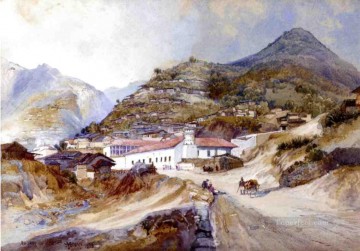 山 Painting - アンガングオ メキシコの風景 トーマス モラン山脈